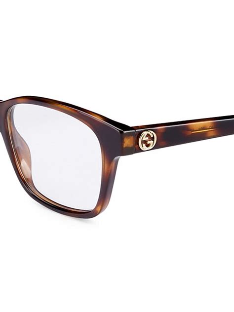 gucci 52mm rectangle optical glasses